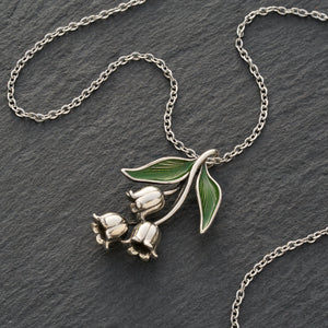 Vintage Lily of the Valley Floral Drop Necklace
