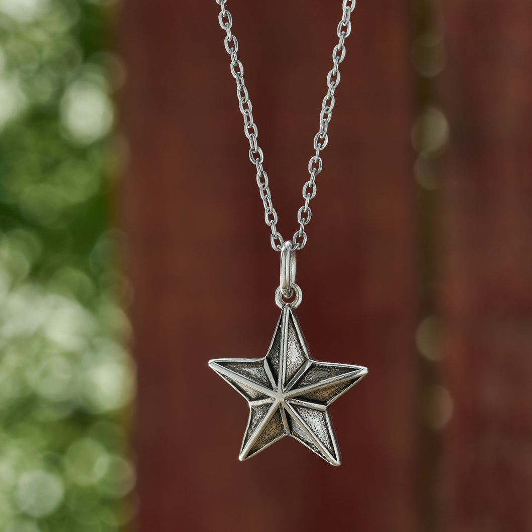 Vintage Barn Star Necklace