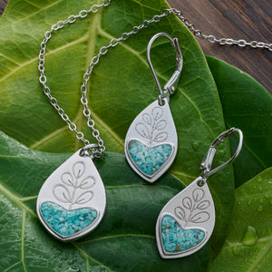 Turquoise Heart Leaf Gift Set