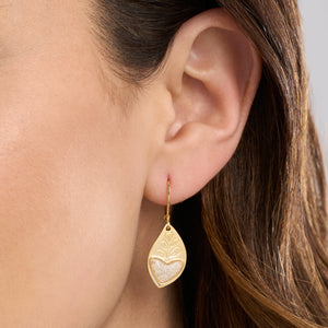 Gold White Turquoise Heart Leaf Gift Set