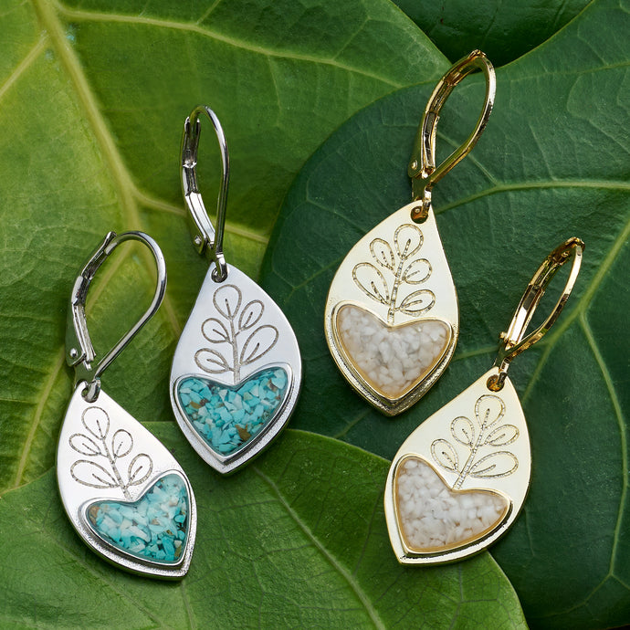 Heart Leaf Earrings Gift Set