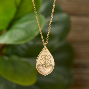 Gold White Turquoise Heart Leaf Gift Set