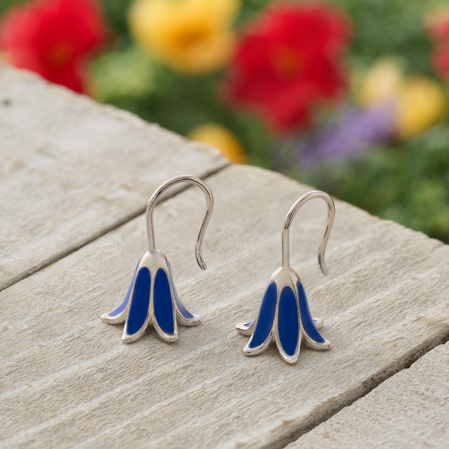 Sterling Silver Dainty Bluebell Earrings