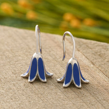 Load image into Gallery viewer, Sterling Silver Dainty Bluebell Earrings