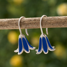 Load image into Gallery viewer, Sterling Silver Dainty Bluebell Earrings