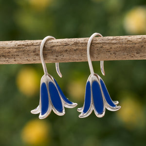 Sterling Silver Dainty Bluebell Earrings