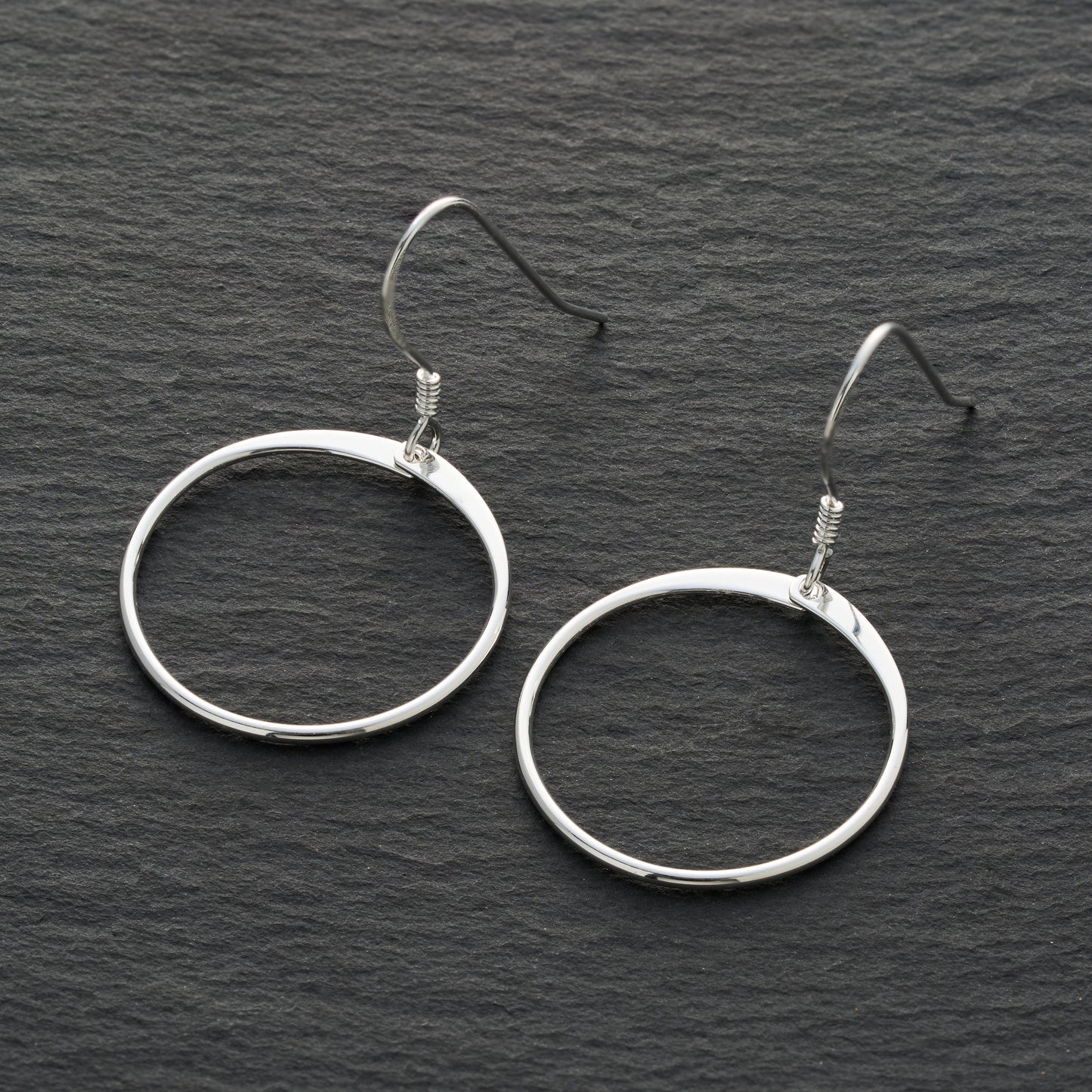 Sterling Silver Minimalist Circle Earrings