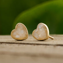 Load image into Gallery viewer, Gold Sterling Silver Heart Studs Bundle