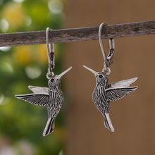 Load image into Gallery viewer, Vintage Hummingbird Leverback Earrings