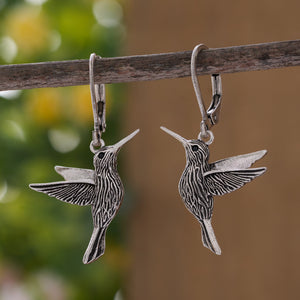 Vintage Hummingbird Leverback Earrings