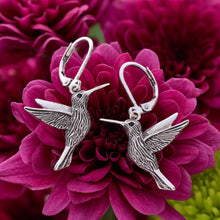 Load image into Gallery viewer, Vintage Hummingbird Leverback Earrings