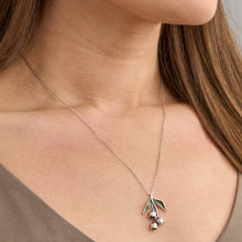 Load image into Gallery viewer, Sterling Silver Lily of the Valley Floral Drop Necklace
