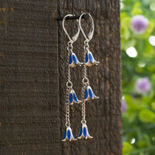 Load image into Gallery viewer, Bluebell Flower Dangling Leverback Earrings