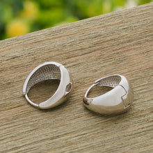 Load image into Gallery viewer, Sterling Silver Waterdrop Bold Hoop Earrings