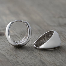 Load image into Gallery viewer, Sterling Silver Waterdrop Bold Hoop Earrings