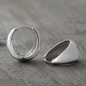 Sterling Silver Waterdrop Bold Hoop Earrings