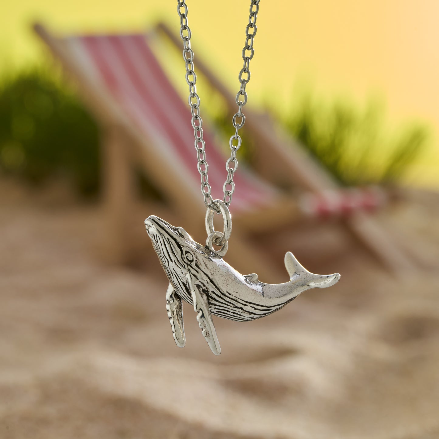 Vintage Humpback Whale Necklace
