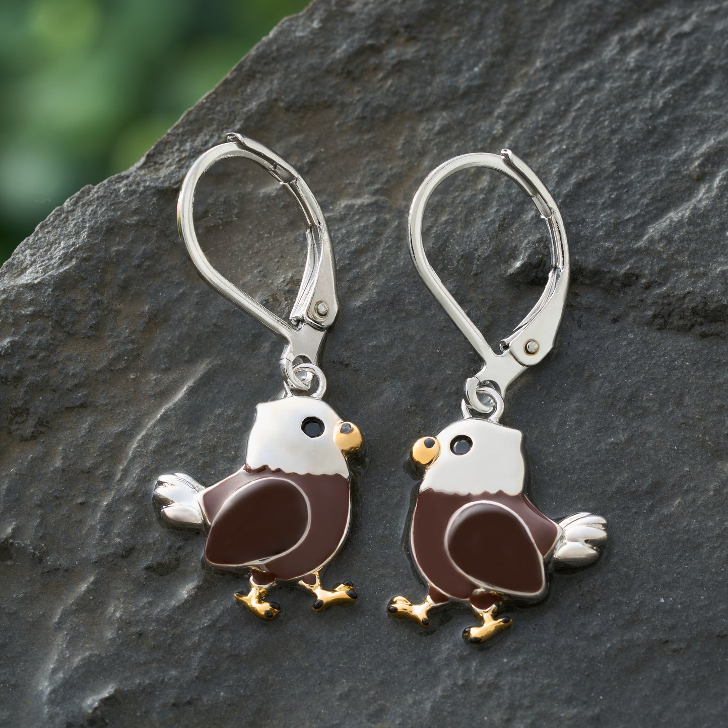 Leverback American Bald Eagle Earrings