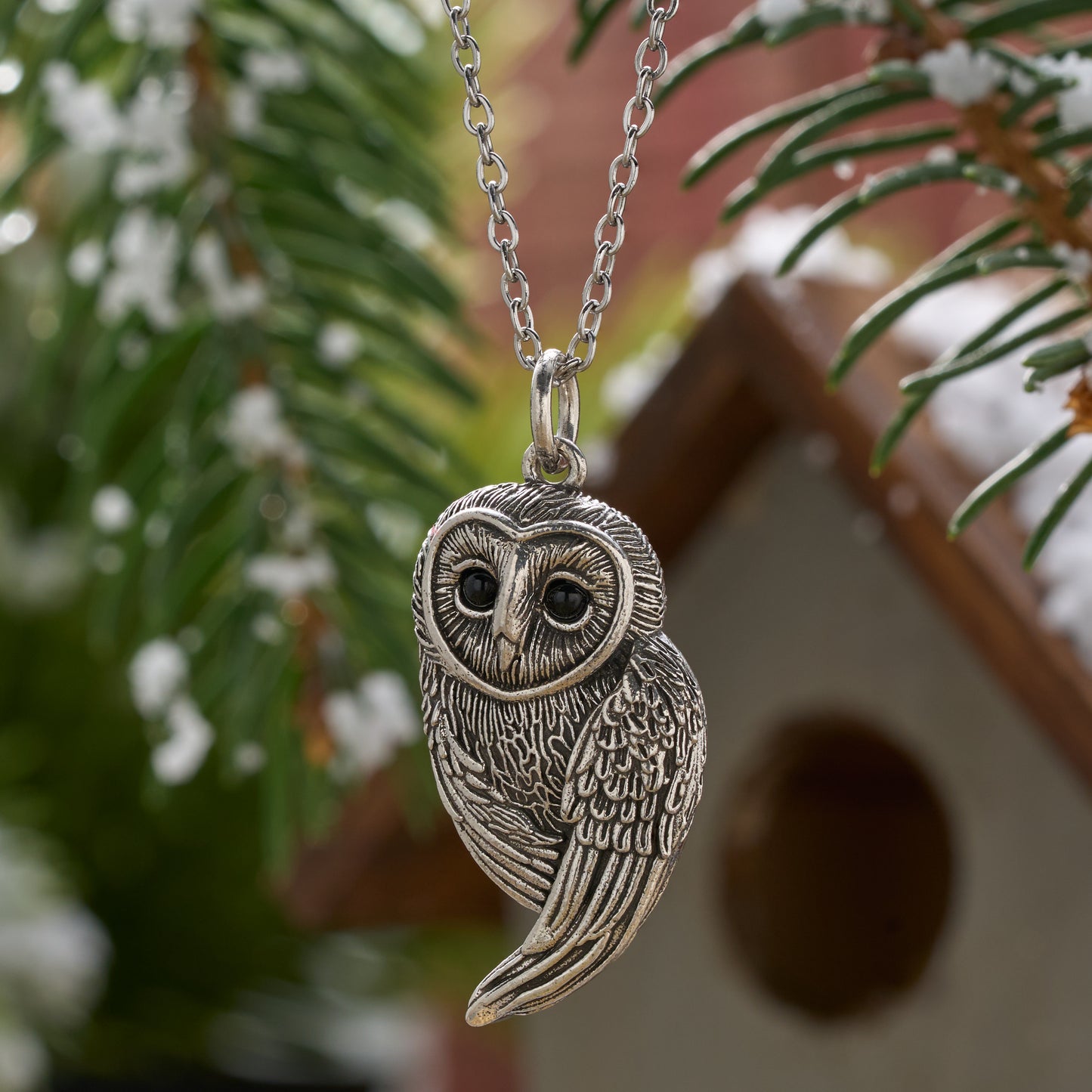 Vintage Barn Owl Necklace