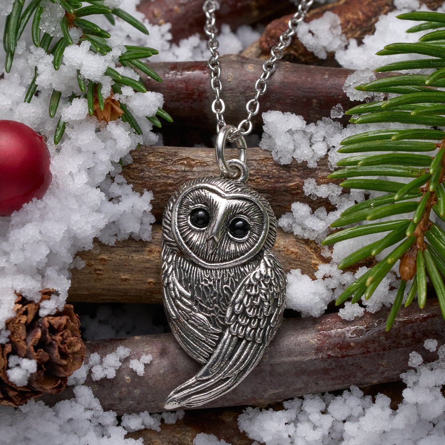 Vintage Barn Owl Necklace
