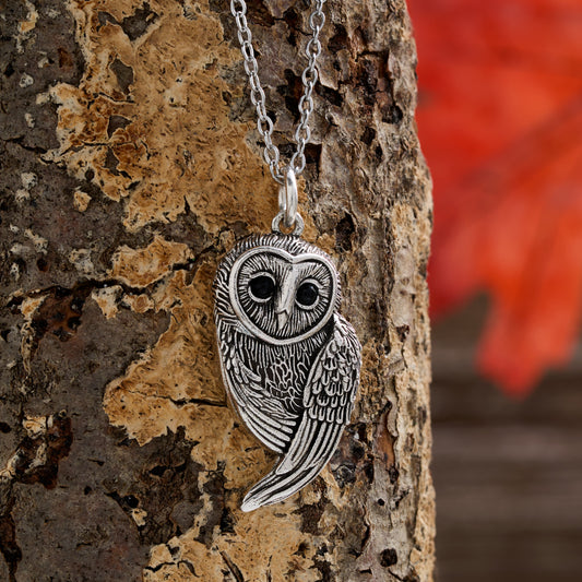 Vintage Barn Owl Necklace
