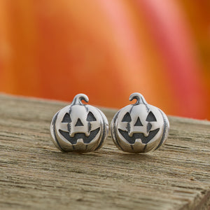 Sterling Silver Jack-o'-Lantern Studs