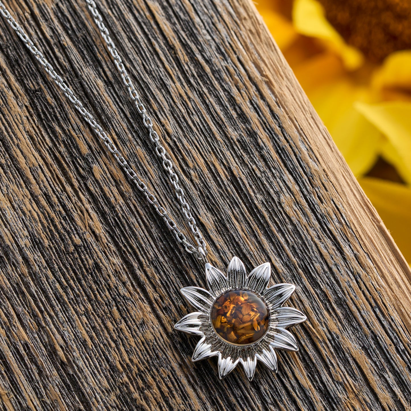 Tiger’s Eye Sunflower Necklace