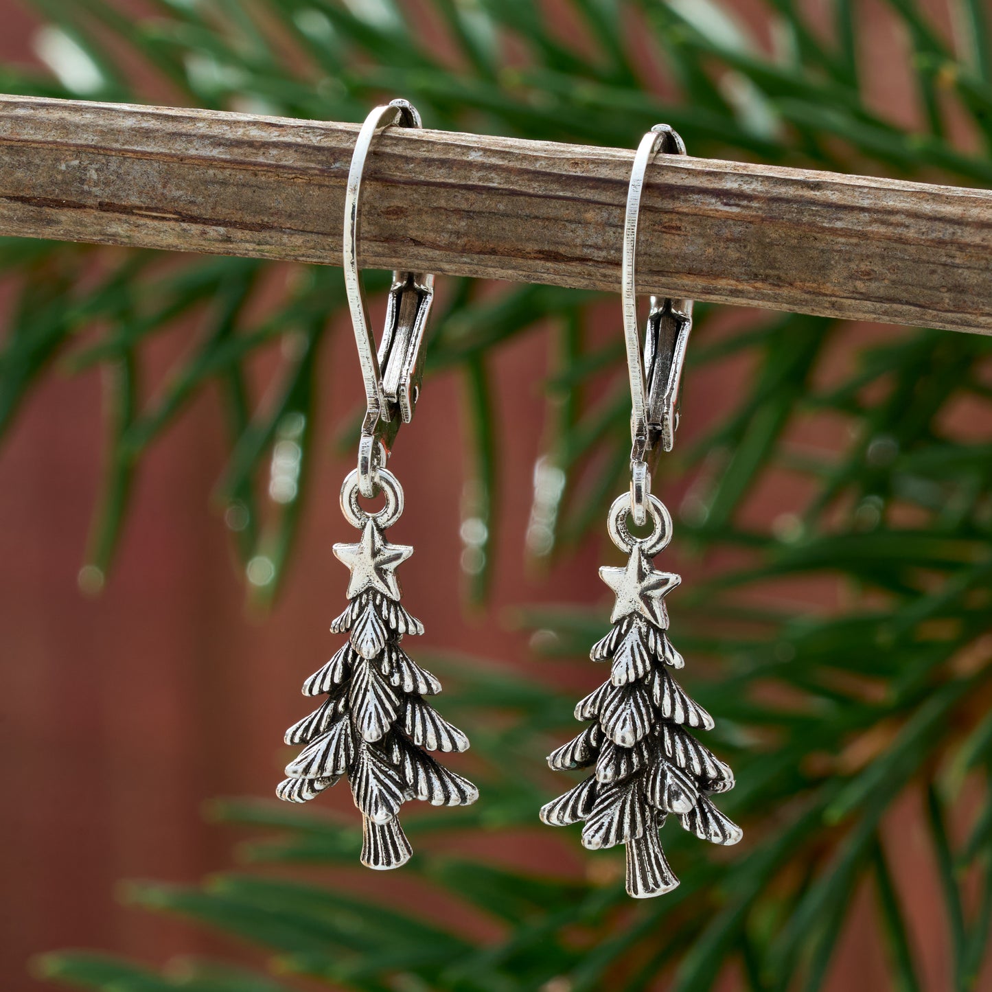 Vintage Christmas Tree Earrings