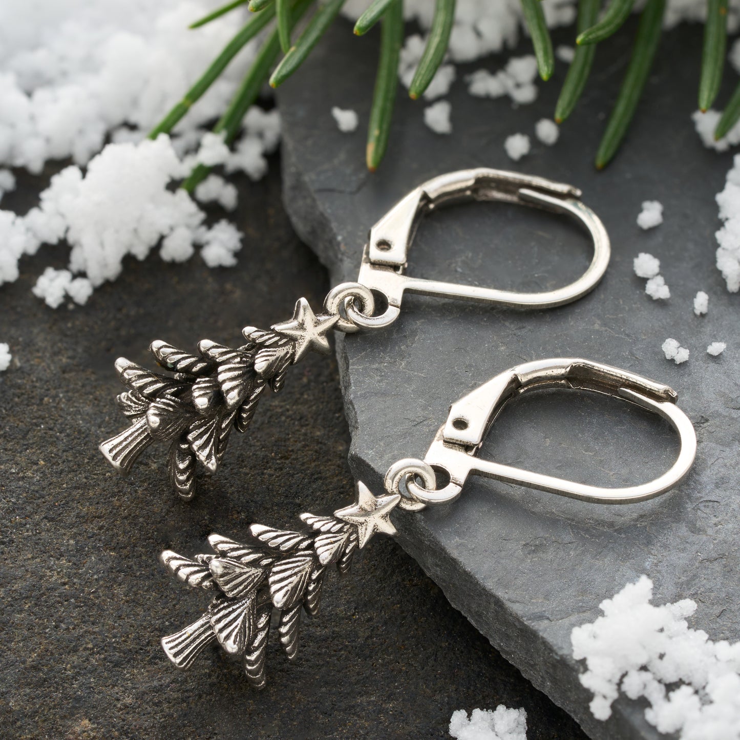 Vintage Christmas Tree Earrings