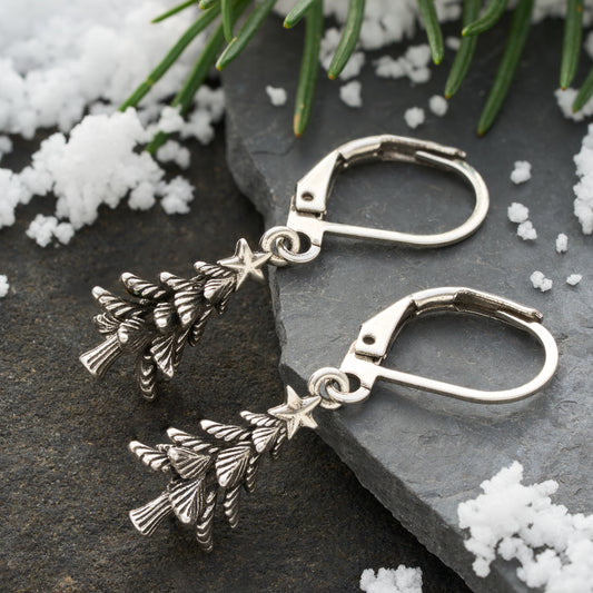 Vintage Christmas Tree Earrings