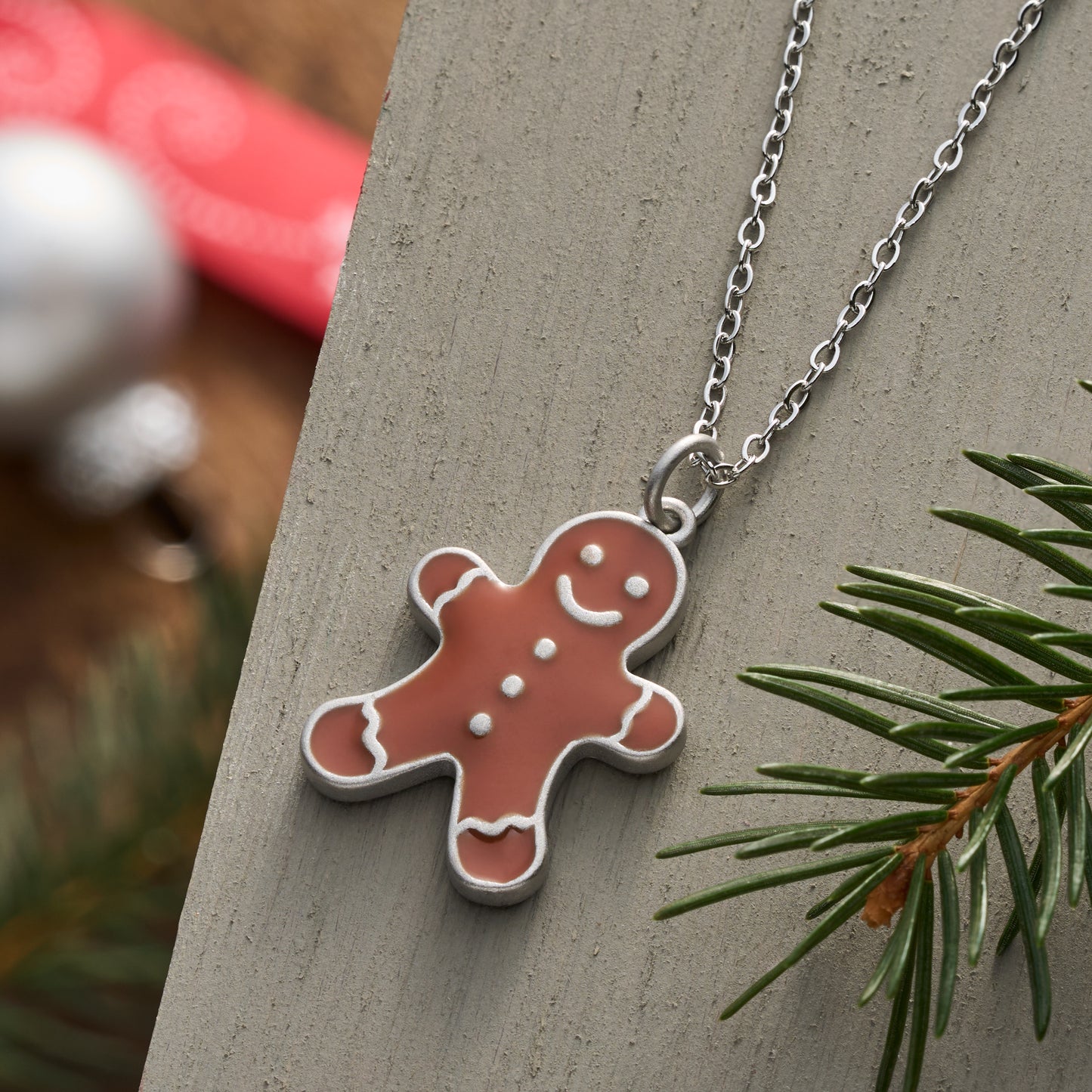 Gingerbread Man Necklace