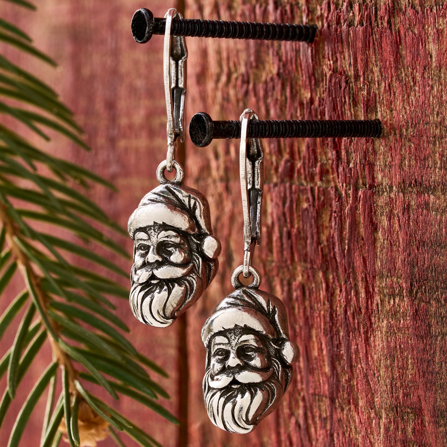 Leverback Vintage Santa Claus Earrings