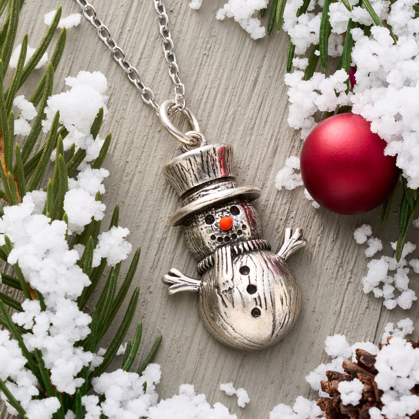 Vintage Snowman Necklace