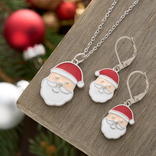 Enamel Santa Claus Gift Set