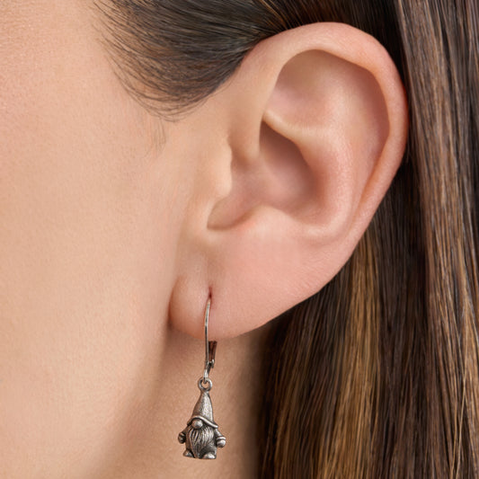 Vintage Dainty 3D Garden Gnome Earrings