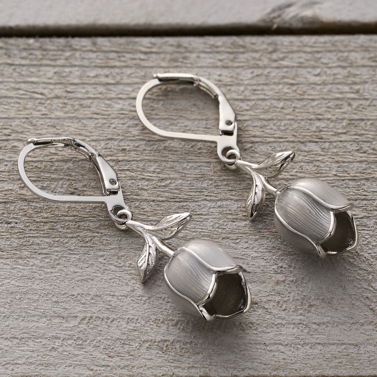Hand-Painted Soft Gray Tulip Gift Set