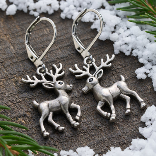 Vintage Reindeer Earrings