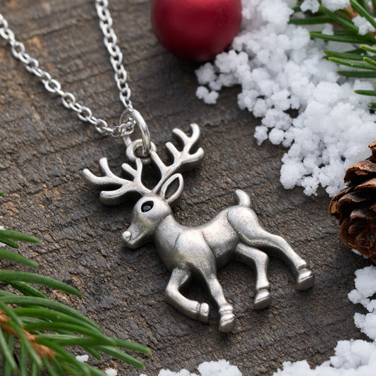 Vintage Reindeer Necklace