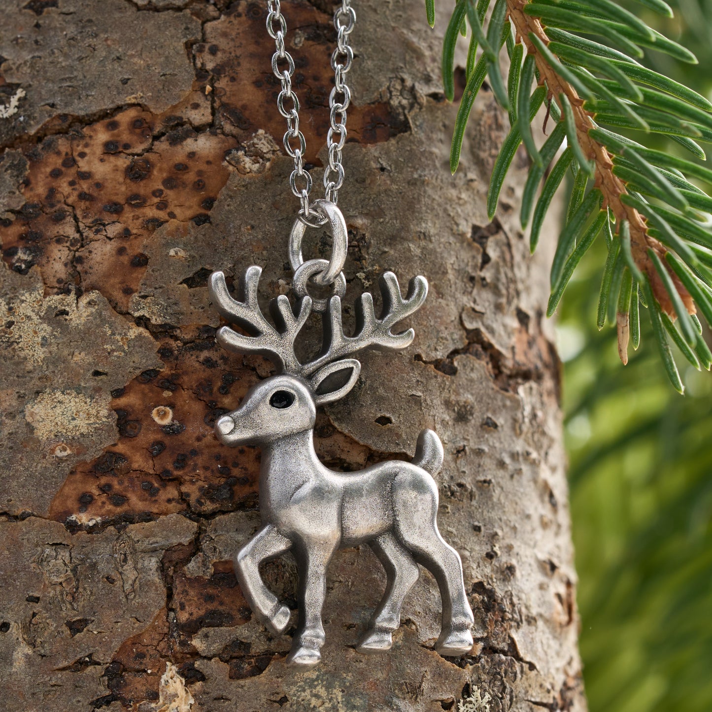 Vintage Reindeer Necklace
