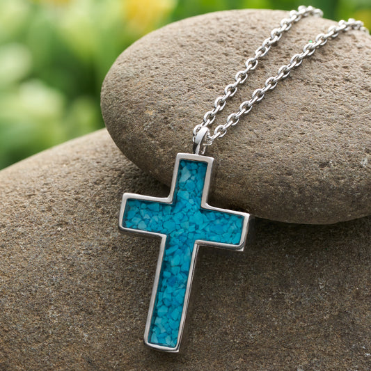Turquoise Cross Necklace