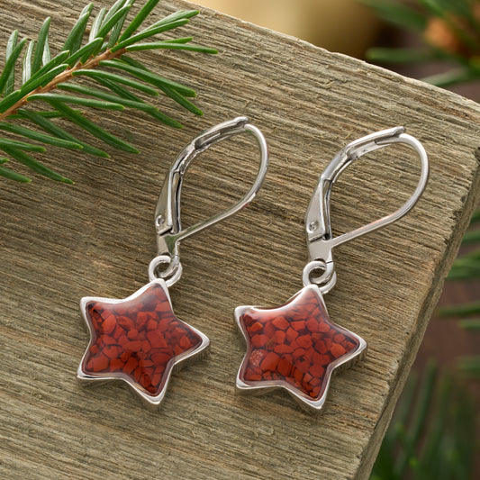 Jasper Star Earrings