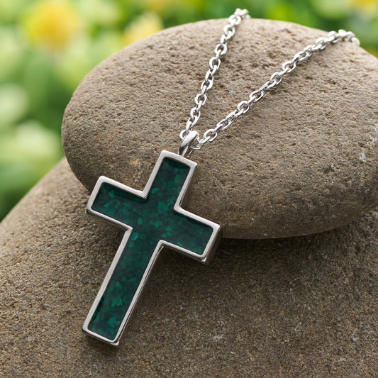 Malachite Cross Necklace