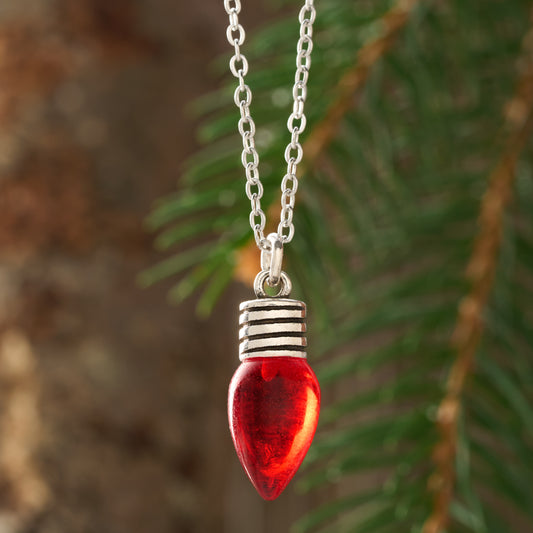 Red Christmas Light Necklace