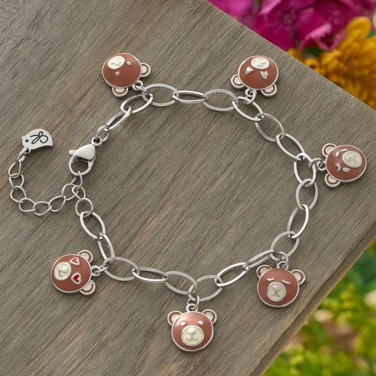 Teddy Bear Emotion Charm Bracelet