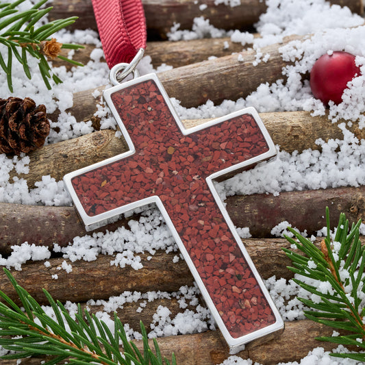 Jasper Cross Ornament