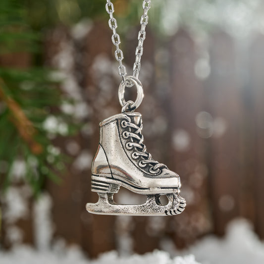 Vintage Ice Skate Necklace