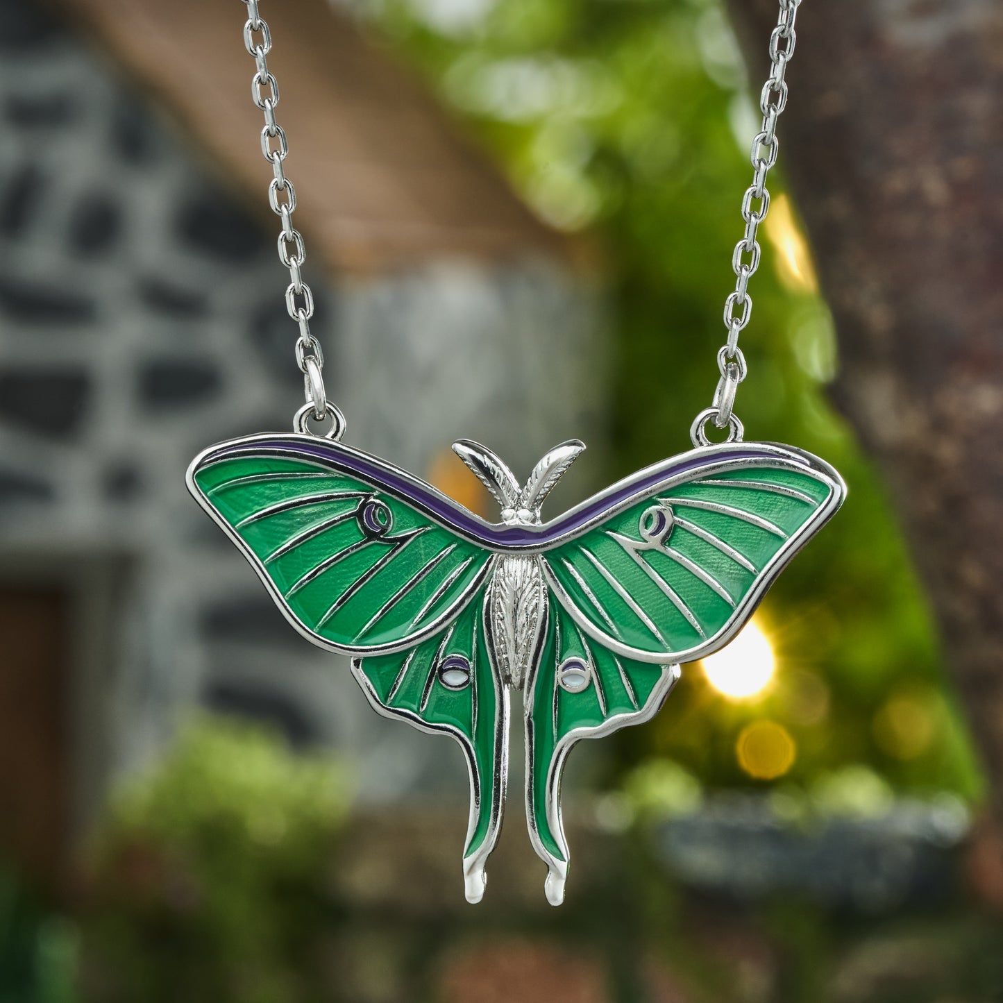 Luna Moth Necklace