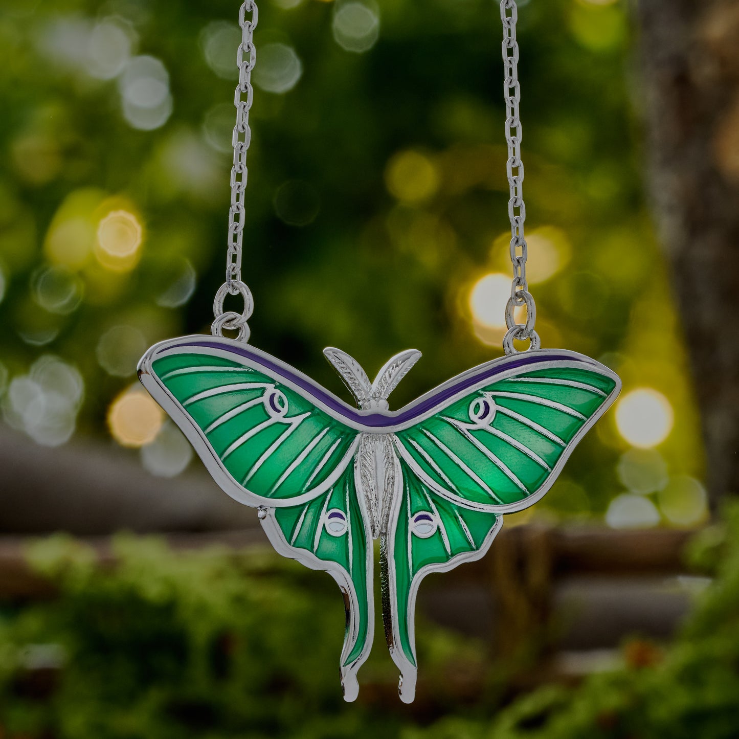 Luna Moth Necklace