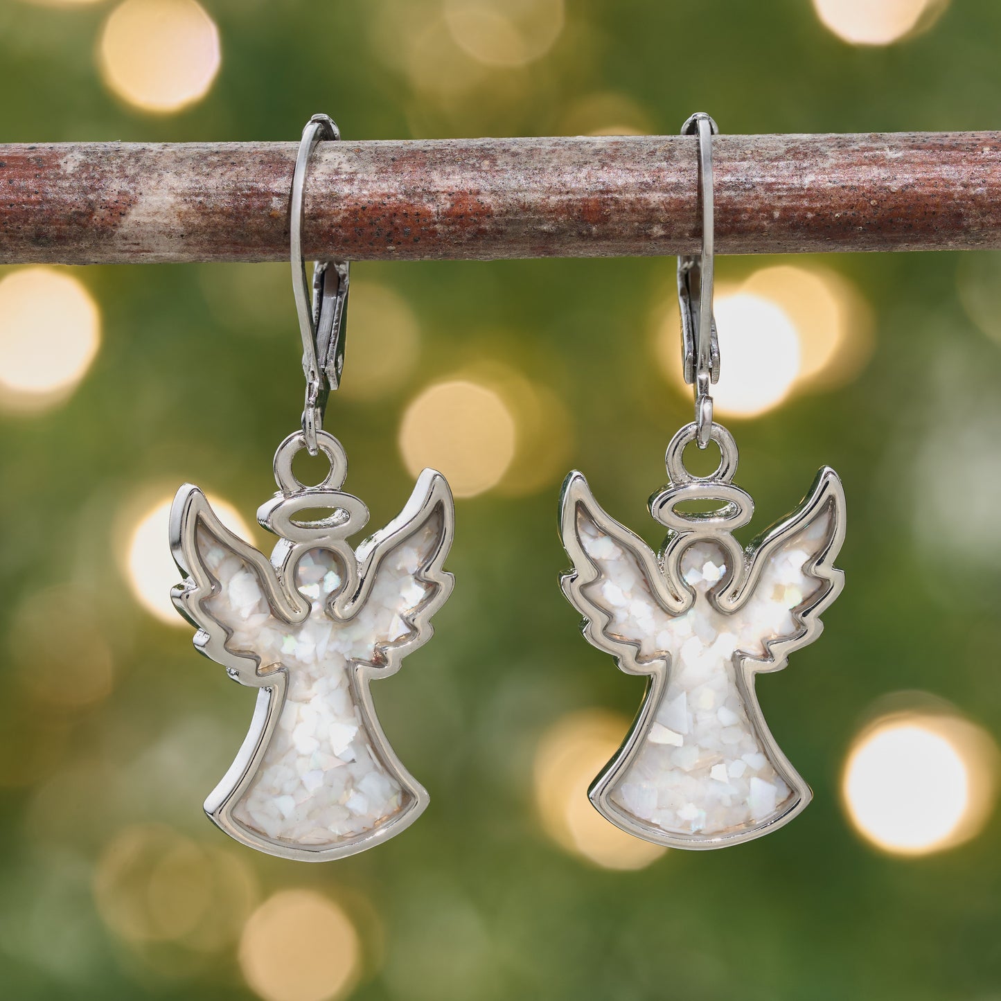 Mother of Pearl Angel Earrings