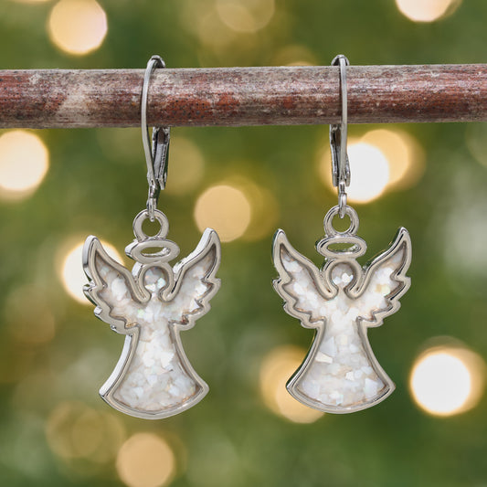 Mother of Pearl Angel Earrings